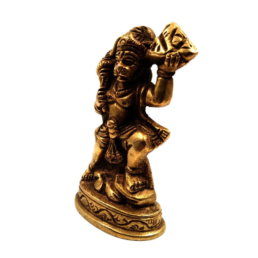 Brass Hanumanji Standing Idol L2" x W1.25" x H3.50"